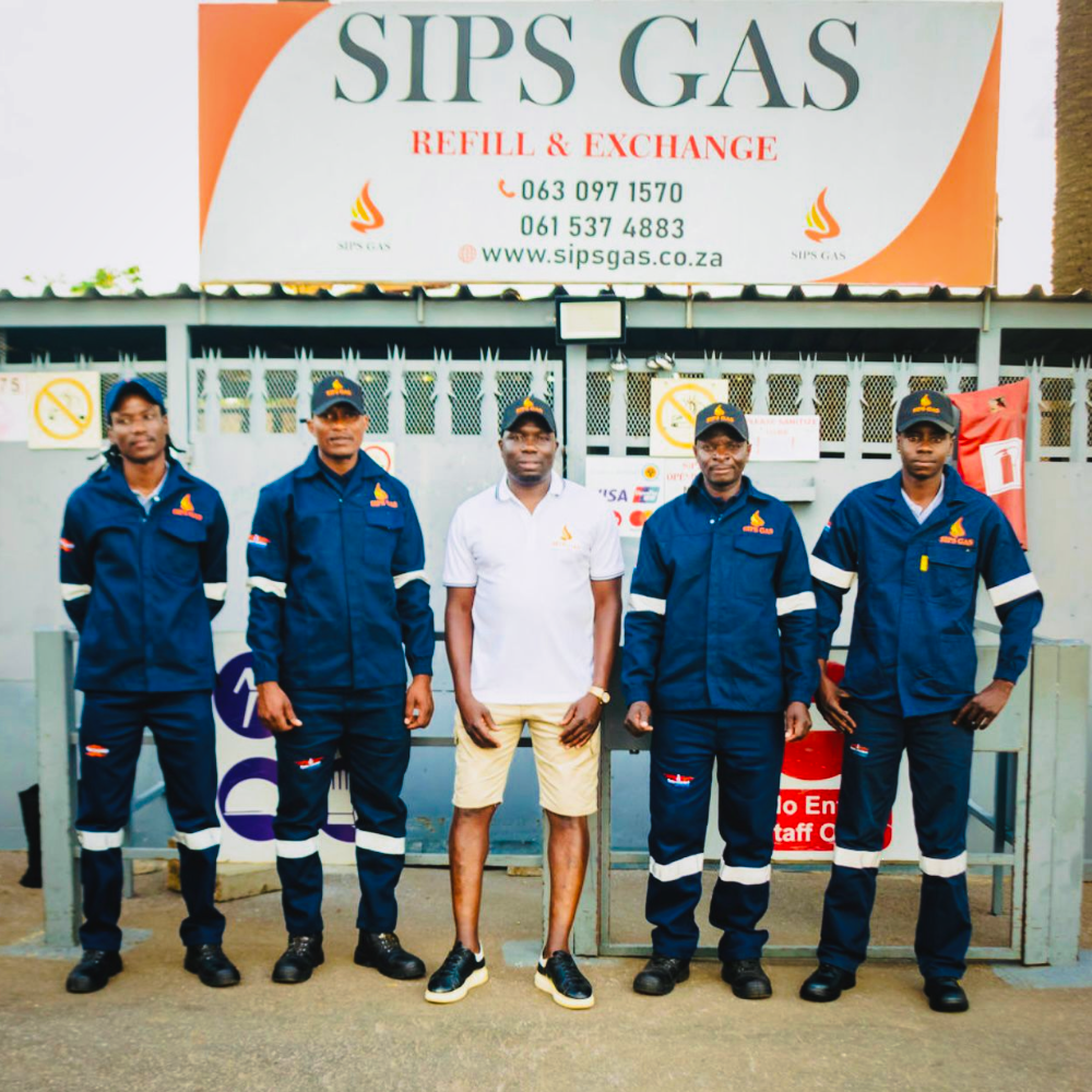 The Sips Gas team outside the Midrand premises